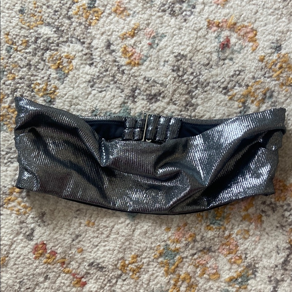 Victoria's Secret Metallic Black Swim Top